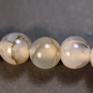 Agat, krakelerede lys grå 10mm