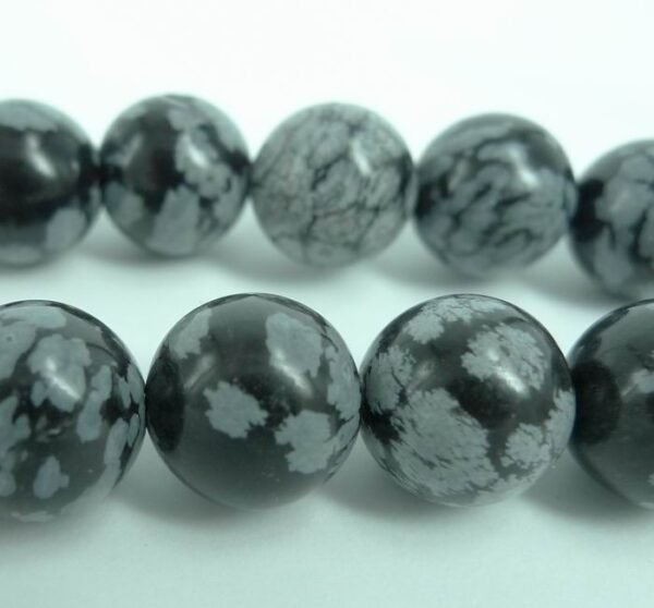Snowflake obsidian 12mm