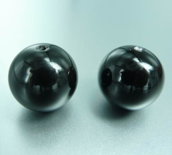 Swarovski perler, mystic black 14mm(2stk)