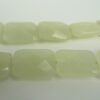 Facet rektangler i 'ny jade' 9x13mm. streng