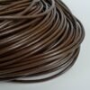 Lædersnøre brun 4mm (pris pr. meter)