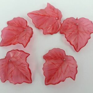 Store røde blade i acryl (20stk.)