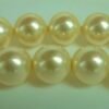 2.sort. 4stk South sea shell perler, gylden/creme 10 mm