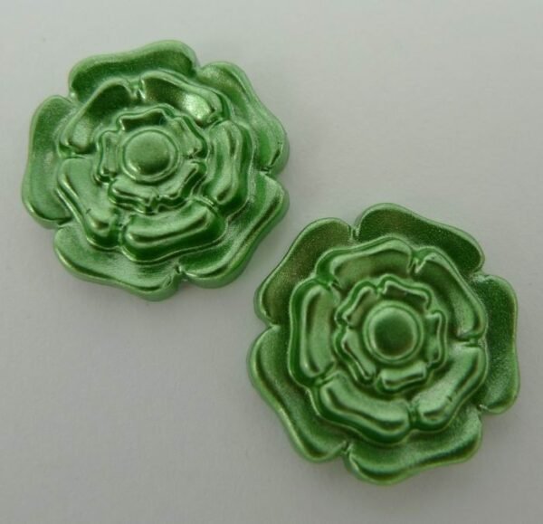 Metallic grønne resin blomster