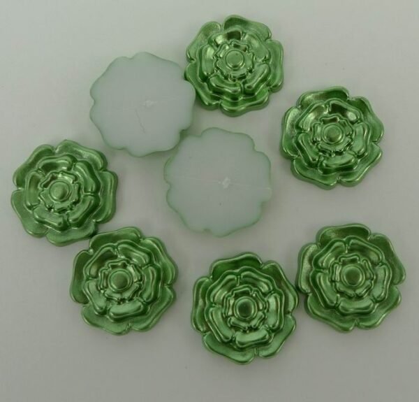 Metallic grønne resin blomster
