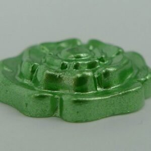 Metallic grønne resin blomster