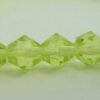 Bikoniske glasperler facet, Gulgrønne 4mm.