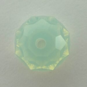 Swarovski facet rondeller, chrysolite opal 8x6mm