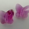 Swarovski sommerfugle 10mm, fuchsia(2stk)