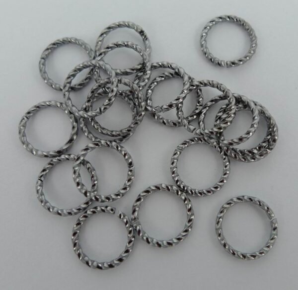 Snoede ringe grå 10mm(20stk)