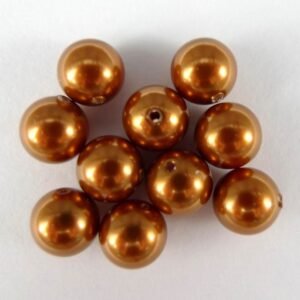 Swarovski perler, copper 6mm(10stk)