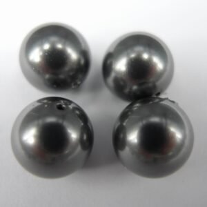 Swarovski perler, dark grey 8mm(4stk)