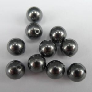 Swarovski perler, dark grey 6mm(10stk)