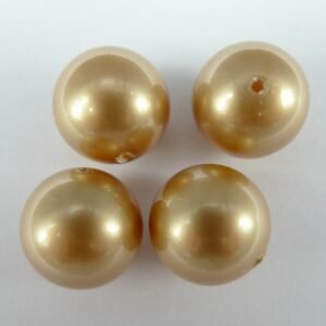Swarovski perler, vintage gold 10mm(4stk)