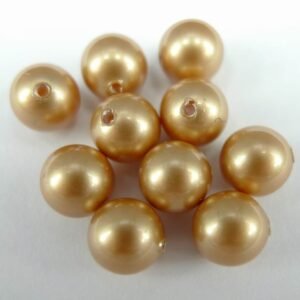 Swarovski perler, vintage gold 6mm(10stk)