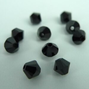 Swarovski bicone, sort 4mm(10stk)