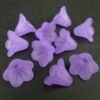 11x14mm blomster, lilla(10stk)