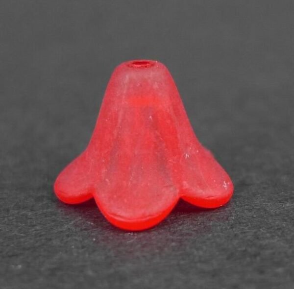 11x14mm blomster, røde(10stk)