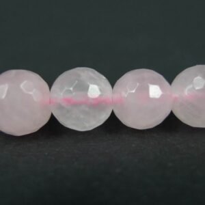 Rosa kvarts, multifacet 8mm