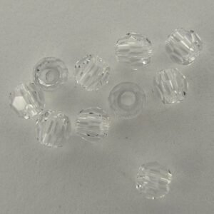 Swarovski rund facet, crystal clear 2mm