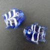Lampwork blå fisk(1stk)
