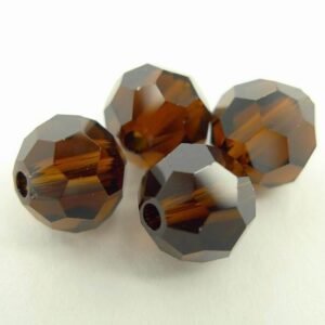 Swarovski rund facet, mocca 6mm(4stk)