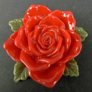 Stor rød resin rose