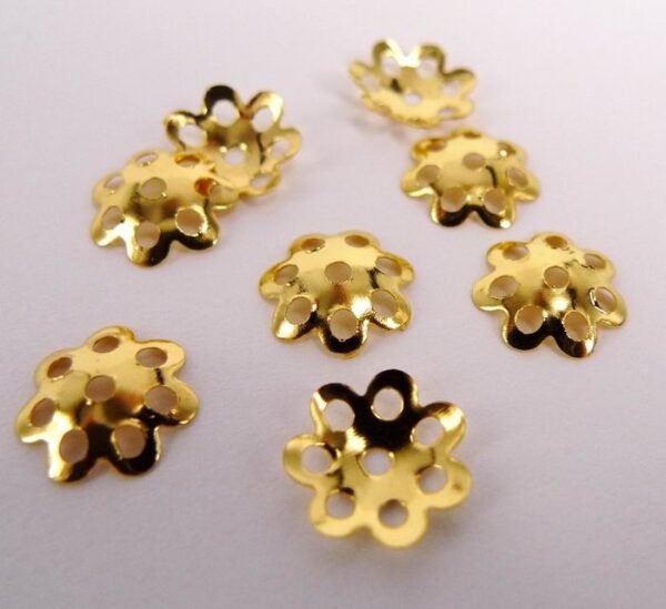 *FG perlekapper, blonde 8mm(50stk)