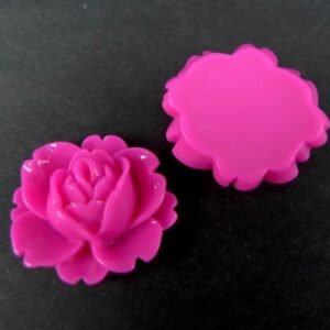 Medium, hot pink resin roser