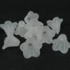 11x14mm blomster, hvide(10stk)
