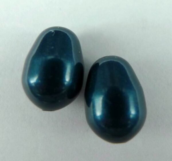 Swarovski dråber, petrol 8x11mm(2stk)