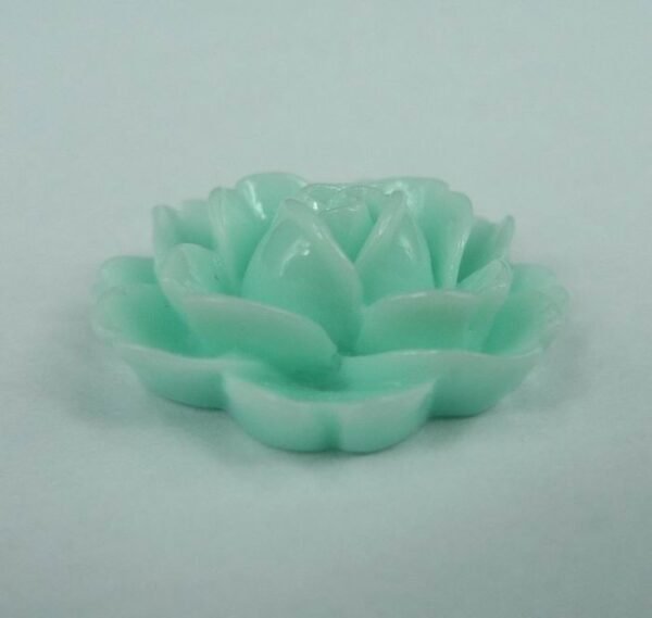 16x18mm Lys aqua resin blomster(8stk)