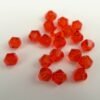 20stk Orange red bicone glasperler 4mm.