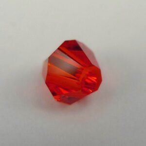 20stk Orange red bicone glasperler 4mm.