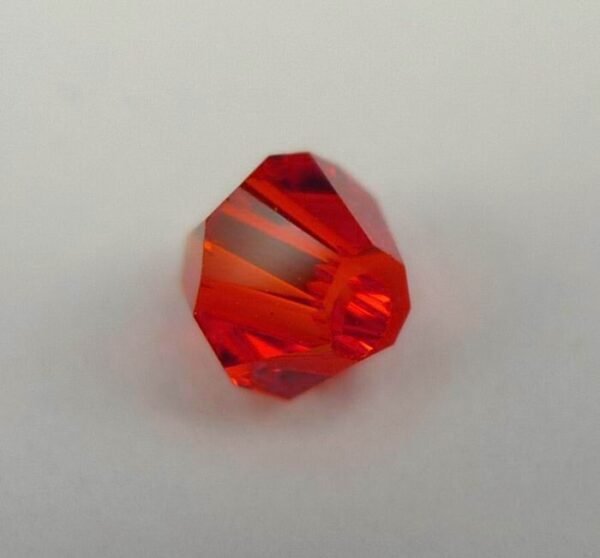 20stk Orange red bicone glasperler 4mm.