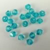 20stk Turquise blue bicone glasperler 4mm.