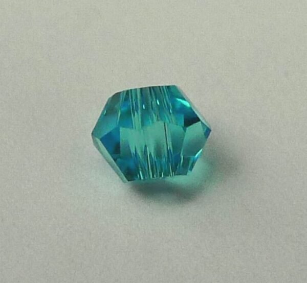 20stk Turquise blue bicone glasperler 4mm.