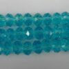 Turkisblå glasrondeller 4x6mm