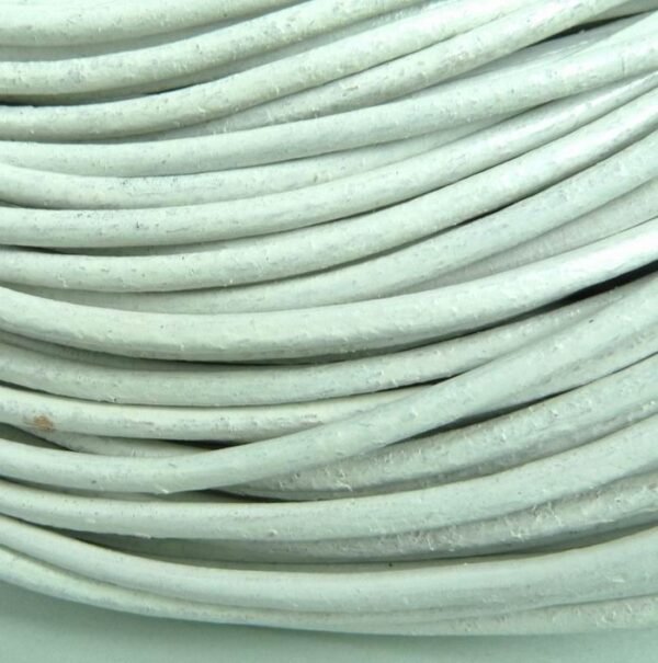 10 meter Lædersnøre 'hvid' 3mm