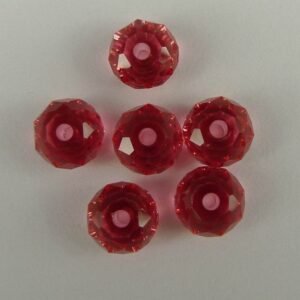 Swarovski facet rondeller, padparadscha 6x4mm