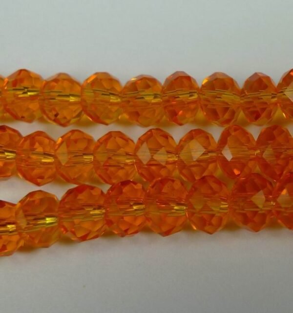 Mellem orange glasrondeller 4x6mm