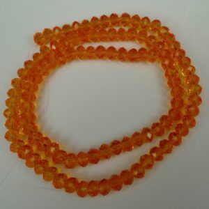 Mellem orange glasrondeller 4x6mm