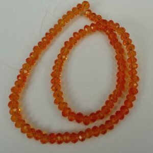 3x4mm Mellem orange glasrondeller