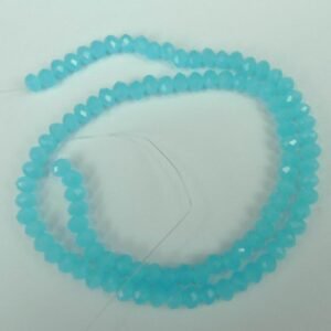 3x4mm Aqua blue glasrondeller