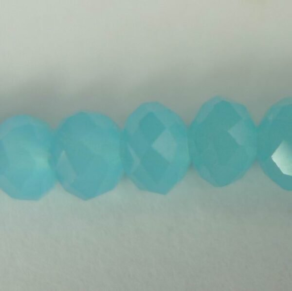 3x4mm Aqua blue glasrondeller