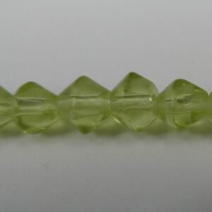 Bikoniske glasperler, gulgrønne 4mm.