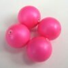 Swarovski perler, neon pink 4mm(15stk)