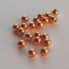 Små glatte kobberperler 3mm(30stk)