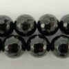 2.sort.- Sort agat, facetteret 10mm