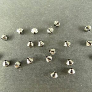 Grå bicone perler 3mm (100stk)